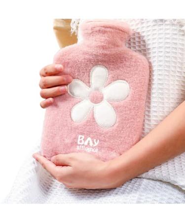Hot Water Bottle  Hot Water Bag for Adult Small Hot Water Bottle Hot Compress Mini Hot-Water Bag for Women Seniors Children Pink