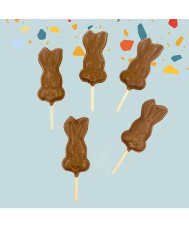 EASTER CHOCOLATE BUNNY LOLLIPOP - RABBIT - SET OF 5 LOLLIPOPS