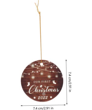 HOMSFOU 2pcs Christmas Tree Pendant Christmas Party Favors Gifts Just Married Christmas Tree Baubles Ornaments House Decorations for Home Christmas Pendants White Porcelain Supplies As Shown 1 7.4X7.4CM - Buy Online on GoSupps.com