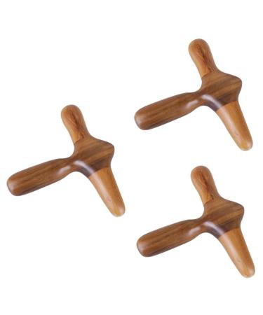 Healeved 3 STK foot massage device Foot massage tab Massage devices made of wood acupuncture massage tab for the feet massage stick made of wood household appliances body scraper hand deep xiao nan fragrant wood