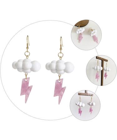 Healeved 2 Pairs Cloud Earrings Acrylic Earring 3d Cute 8x3.3cmx2pcs As Shownx2pcs - Buy Online on GoSupps.com