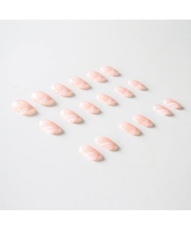 French Pink Fake Nails - 24 Short False Acrylic Nail Tips with Gradient Design for Women/Girls - Buy Online on GoSupps.com