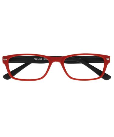 I NEED YOU reading glasses Feeling +2.50 diopters red-black
