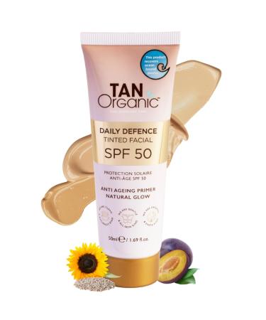 TanOrganic TanOrganic Tinted Facial with SPF 50 - Daily Defence 50ml