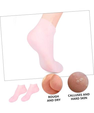 VALICLUD 1 Pair Sock High Heels Booties for Women Lotion Dry-Proof Humidor Gel Moisturizing Gel Booties Skin Protect Soles Sebs Sole Pads Women's Moisture Cream Crusty Pink 41X8X1cm - Buy Online on GoSupps.com