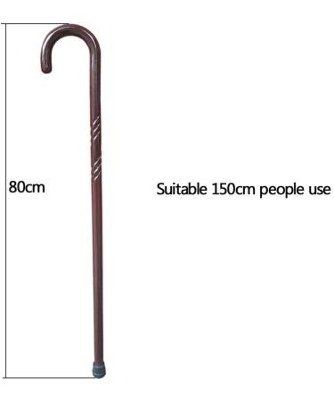 Whole Crutch Elderly Man with Dark Brown Crutches with Diamond-Wood Umbrella Handle Crutches Hello Independence 83cm - Buy Online on GoSupps.com