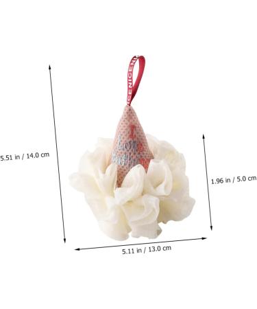 Housoutil 2 Pcs Ice Cream Bath Sponge | Adorable Loofah for Face Cleansing & Shower | Soft White Polyester Cleaning Scrubber - Buy Online on GoSupps.com