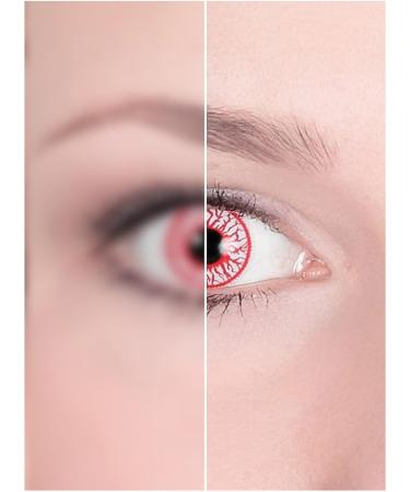 Buy Bloodshot Contact Lens - 3-Month Colored Motif - -2.0 Dioptria for Halloween & Parties - 1 Piece - Buy Online on GoSupps.com