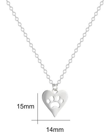 925 Sterling Silver Paw Pendant Necklace for Women - Loss of Pet Gifts, Pet Memorial and Sympathy Gift for Dog and Cat Lovers - Buy Online on GoSupps.com