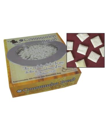 Communion Bread - Baked Unleavened Hard Communion Bread - Church Supplies - Package of approx. 500 pieces Unflavored 5 Ounce (Pack of 1)