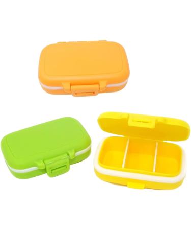 Honbay 2PCS Vitamin Organizer Box - Portable Pill Case with 3 Removable Compartments for Travel & Daily Use - Ideal for Vitamins & Medications - Buy Online on GoSupps.com
