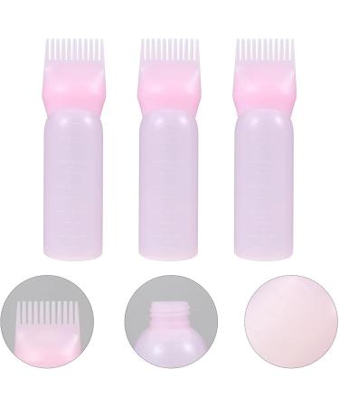 LIFKOME 3 pi ces Bouteilles Peigne Racines Flacons Applicateurs Reutilisables pour Teinture et Soin Capillaire Application Pr cise pour Coloration des Racines Plastique Rose - Buy Online on GoSupps.com