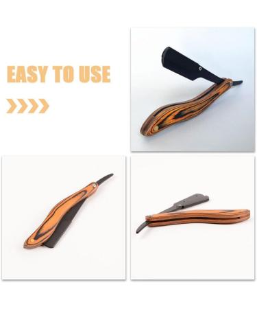 Buy PATKAW Stainless Steel Folding Razor with Wooden Handle | Vintage Beard & Hairdresser Razor - Buy Online on GoSupps.com