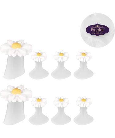 Frcolor Daisy Silicone Toe Separators - 8pcs White Gel Foot Toe Spacers - Buy Online on GoSupps.com