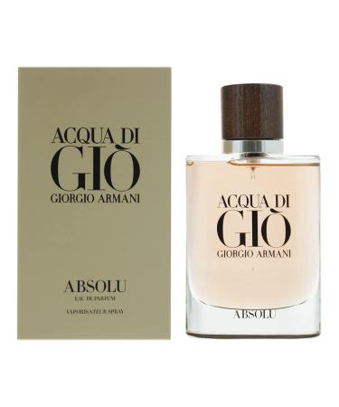 Giorgio Armani Acqua Di Gio Absolu Eau de Parfum Spray 2.5 Fl Oz - Beige Wood | Long Lasting Fragrance for Men - Buy Online on GoSupps.com