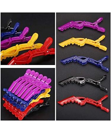 Cicilin 18 Pieces Plastic Hair Clips Hair Pins NonSlip Handle Professional Hair Clips Ideal for Hairstyle Hairstyle Sections Curling Red - Buy Online on GoSupps.com