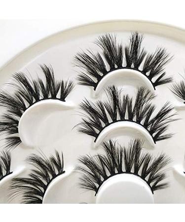 False Eyelashes 7 Pairs 5D Faux Mink Eyelashes Multilayer Fluffy Reusable Long Thick Eyelashes Hand-made Dramatic Fake Eye Lashes for Makeup Extension 7 count (Pack of 1) - Buy Online on GoSupps.com