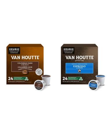 Van Houtte Colombian Dark K-Cup Coffee Pods 24 Count For Keurig Coffee Makers & Espresso Superiore K-Cup Coffee Pods 24 Count For Keurig Coffee Makers