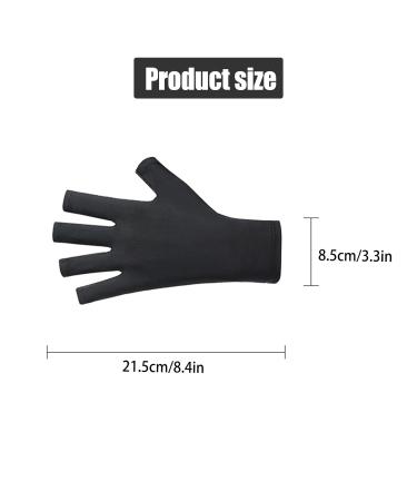 UV Gloves for Gel Nails - Fingerless UV Protection Gloves for Nail Lamp Anti UVA&UVB UPF50+ Nail Care Gloves Professional Gel Manicure Hand Protection (Black) - Buy Online on GoSupps.com