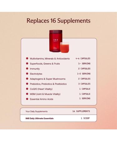 IM8 Daily Ultimate Essentials All-in-One Multivitamin Supplement (30 Servings Starter Kit - Scoop + Tumbler Included) - Buy Online on GoSupps.com