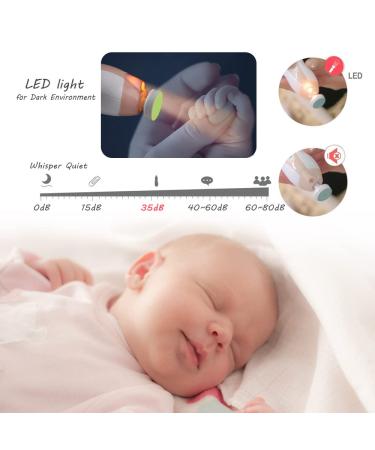 Haakaa Electric Baby Nail Clipper & File Set 6 Grinding Heads 4 Extra Papers LED Light Ideal for Newborns Toddlers & Adults Pink - Buy Online on GoSupps.com