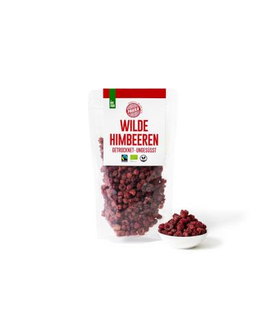 PAKKA Framboises bio issues du commerce quitable s ch es au soleil non huil es sans soufre ni sucre ajout cueillette sauvage petits producteurs de Samarcande en Ouzb kistan v ganes (125 g)