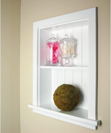Fox Hollow Furnishings 14x18 Recessed Aiden Wall Niche (w/beadboard Back) (White) White W/ Beadboard Back - Buy Online on GoSupps.com