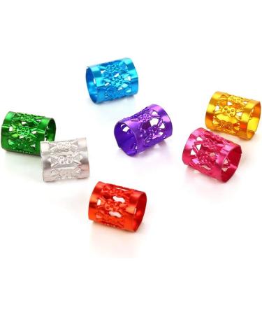 AMASAWA 70-Piece Dreadlocks Metal Hair Cuffs & Colorful Pearls - Vibrant Hair Accessories for Braids & Dreadlocks - Buy Online on GoSupps.com