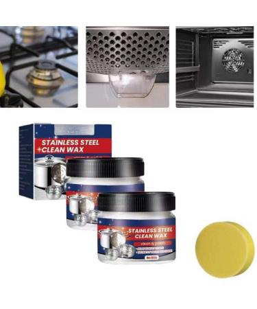 Magical Stainless Steel Cleaning Paste Stainless Steel Cleaning Paste Stainless Steel Cleaner and Metal Polish (Color : 2count)