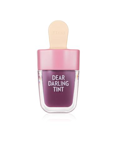 ETUDE Dear Darling Water Gel Tint Ice Cream (PK004 Red Bean Red) (21AD) | Vivid High-Color Lip Tint with Minerals and Vitamins from Soap Berry Extract to Moisture Your Lips PK004 Red Bean Red (21AD)