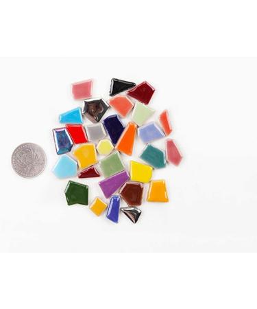 200g Mosaic Stained Glass Tiles for Home Decoration DIY Arts & Crafts - White Ceramic 0.5x2 cm - Buy Online on GoSupps.com