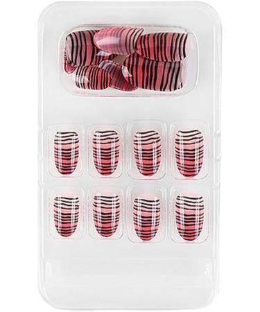 dijiusidy False Nail Fashionable Various Shapes Fingernail Full Coverage Strong Viscosity Adjustable Paster for Manicure Art 29 F741 29 1 count (Pack of 1) - Buy Online on GoSupps.com