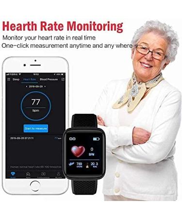 Smartwatch for Android & iOS Phones - Waterproof IP68 Fitness Tracker with Heart Rate Monitor - Black Smart Watch for Men and Women - Buy Online on GoSupps.com
