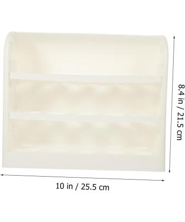 Healeved Egg Storage Box Container with Lid Plastic Eggs Refrigerator Egg Trays Egg Holder Desktop Egg Plate White 25.5X21.5X10CM - Buy Online on GoSupps.com