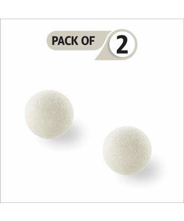 Organic Wool Dryer Balls - Reusable Laundry Tumble Balls for Anti-Static Fabric Softening - Reduce Dry Time and Wrinkles - 100% Natural White Wool - 7cm (2 Pack) - Buy Online on GoSupps.com