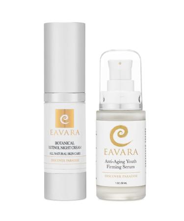 Organic Retinol Night Cream and Anti Wrinkle Face Serum