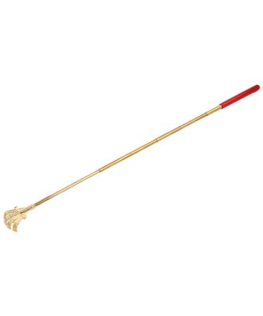 sourcing map Back Scratcher Rubber Coated Telescopic Portable Red Gold Massager DE de