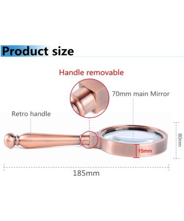 Magnifiers Handheld Convenient Double Lens Magnifier Compatible with Elderly Reading High-end Gift Gift Magnifier Reading Book Check Coins Insects Rocks Maps Seniors and Kids - Buy Online on GoSupps.com