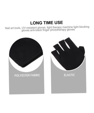 Healeved 1 Pair Nail Gloves Protective Gloves Nails Gel Sun Gloves for Women Uv Protection Gloves to Protect Manicure Uv Hand Protection Gloves for Nails Dryer Women's Short Polyester - Buy Online on GoSupps.com