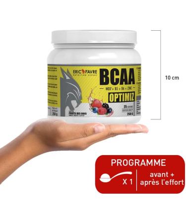 BCAA OPTIMIZ - BCAA 2.1.1 Amino Acids Enriched with Vitamin B + Zinc Helps Reduce Fatigue 250 g French Laboratory Eric Favre Tropical Delight - Buy Online on GoSupps.com