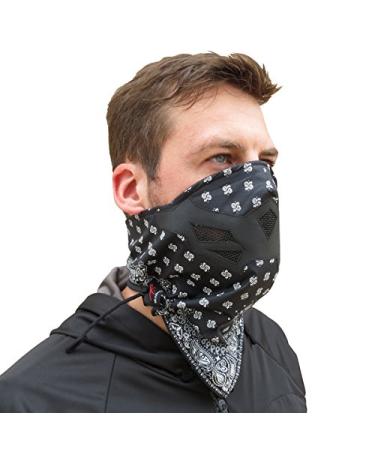Half Face Mask for Cold Winter Weather. Use This Half Balaclava for Snowboarding, Ski, Motorcycle. (Many Colors) Bandana- Bw