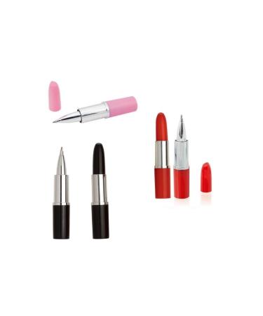 Vasara Set of 30 lipstick shapes in red pink and black original details for weddings communion gifts and souvenirs for childrens birthdays