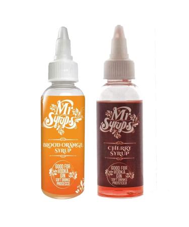 mr syrups Mr Syrups Blood Orange Cherry Flavored Syrups - 2 Oz Bottle Low Calorie Sugar Free Vegan Syrup for Coffee Cocktails Mocktails Iced Tea Milkshakes and Pastries