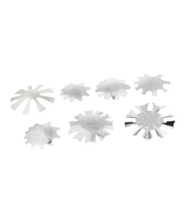POPETPOP Nail Tools 7pcs Nail Plate Model Nail Gel Nail Trimmer Gel for Nails Nail Stamper Face Scraper Tool Nail Nail Art Stamper Tools Nail Art Trimmer Manicure Trimmer Metal Module 7.3x7.3cm Silver