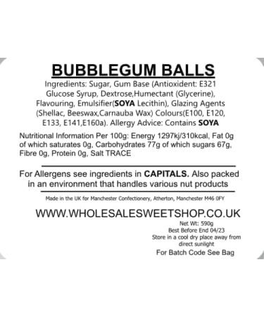 Ellies Jellies Bubblegum Balls 590g Tub Bubblegum Tutti Frutti Flavour Vibrant Coloured Extremely Popular Variety of Colours - Buy Online on GoSupps.com