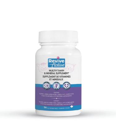 Revive Active - Feline Vitamins Chewable Tablet 124ct Multivitamin & Mineral Supplement for Cats - All-in-one multivitamin to support your cat's health and wellness.