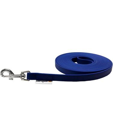 Biothane Dog Track Leash for Medium/Large Dogs - 16mm Width 3m/5m/10m/12m/15m Navy Blue - Durable & Waterproof - Buy Online on GoSupps.com