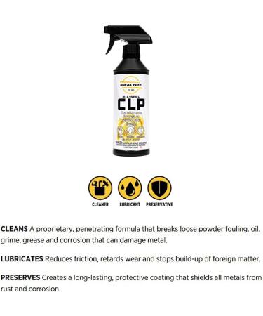 BREAK FREE CLP-5 Gun Cleaner & Lubricant Spray - Weapon Cleaning & Protection - 1 Pint Bottle - Buy Online on GoSupps.com