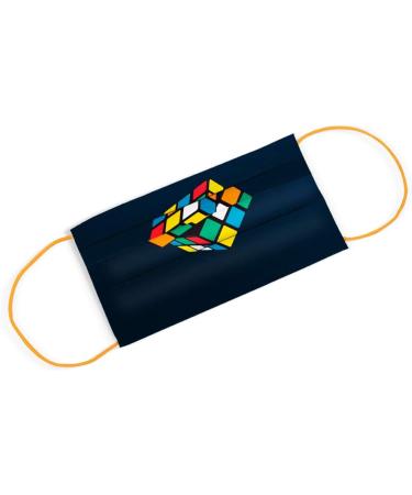 Buy Navy Blue Rubik's Cube Mask with Orange & Blue Rubber Bands - 1 Unit Pack | International Shipping Available - Buy Online on GoSupps.com