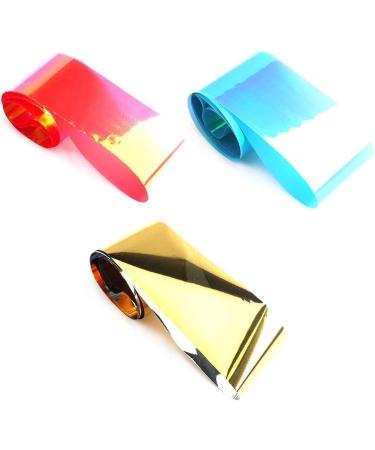 WOKOTO Glass Foil Nail Art Stickers - 15 Rolls Solid Color Nail Wraps for Manicure Decoration - 0.98in x 39.4in - Buy Online on GoSupps.com